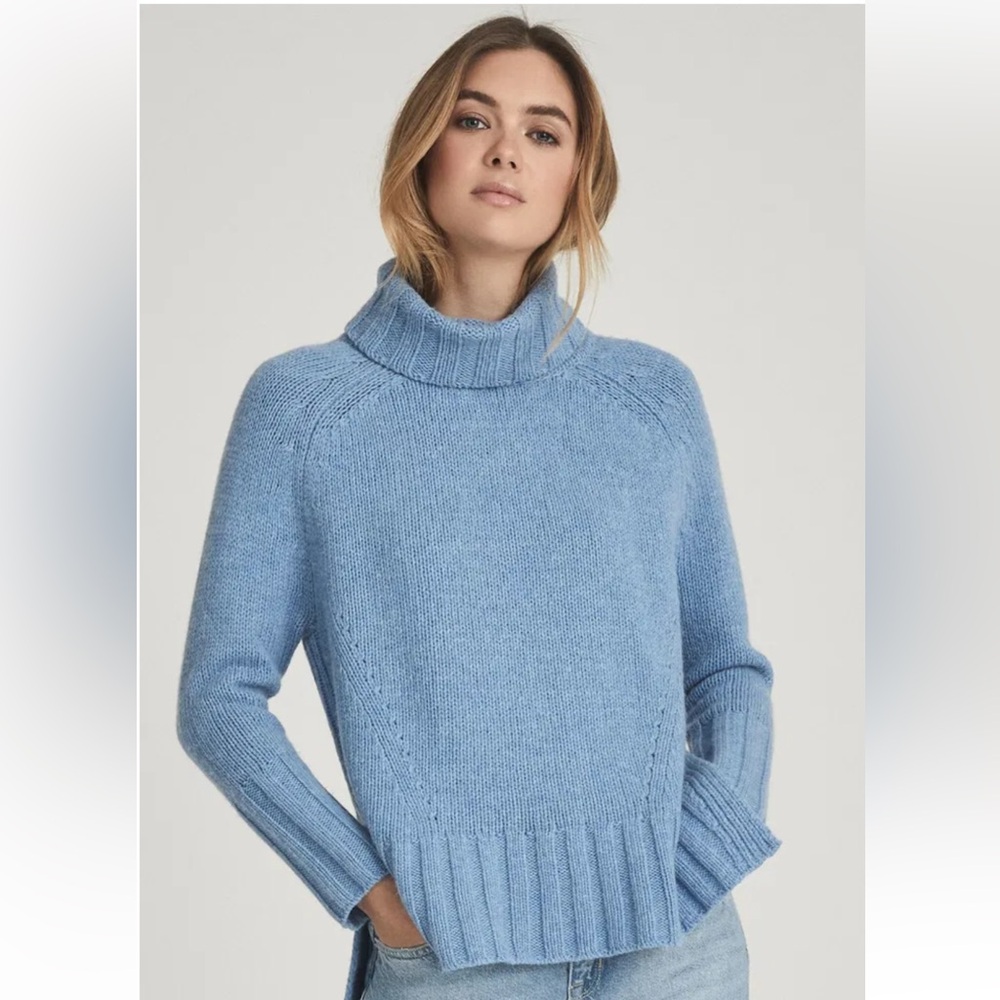 Reiss Eve Wool Cashmere Blend Roll Neck Sweater